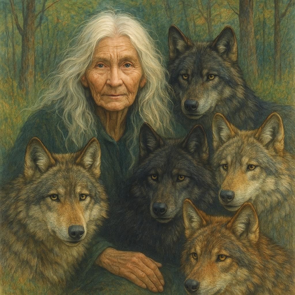 Imagen de Conectados con el bosque (Cuentos) - 3. La vieja Griselda y los lobos